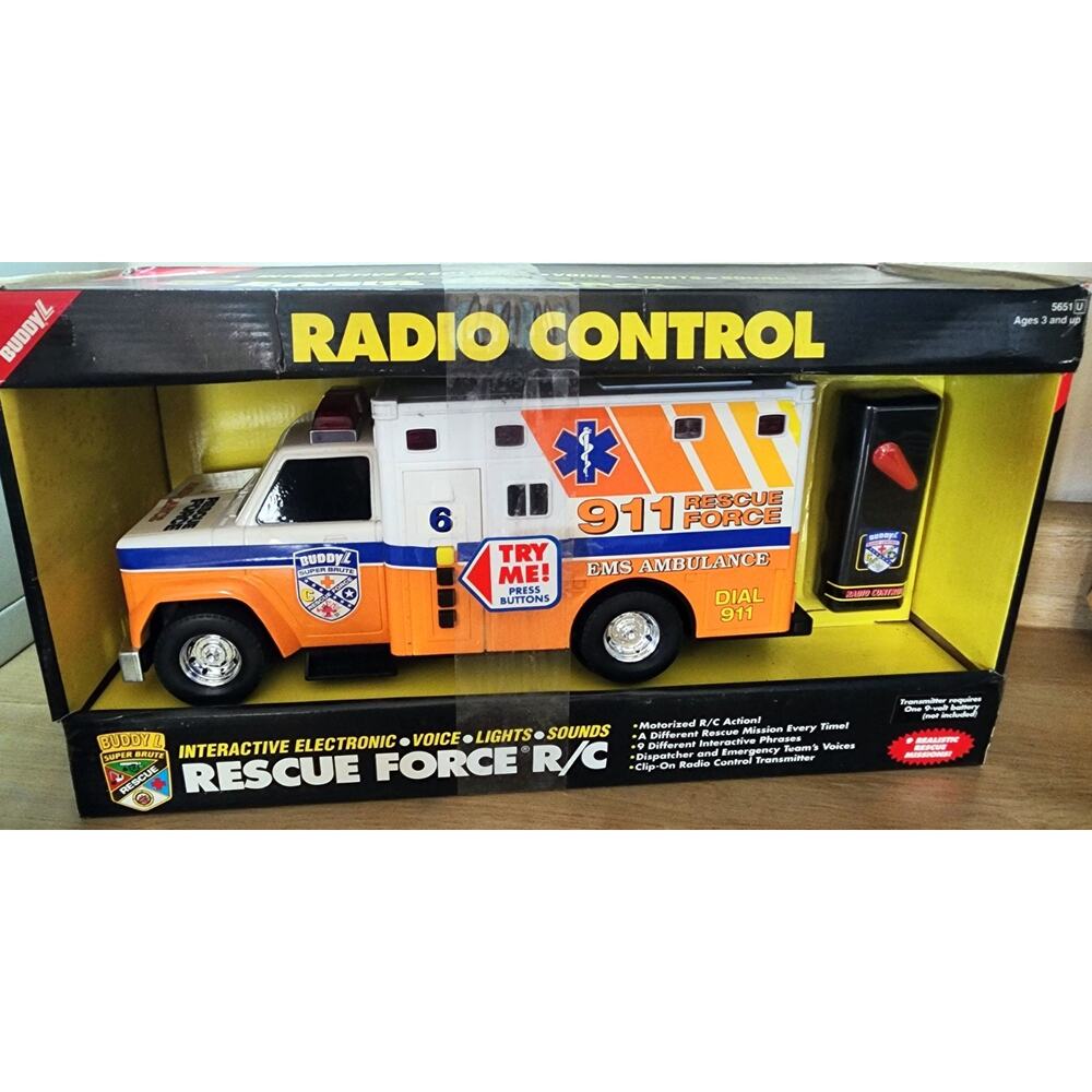 1994 Buddy L Rescue Force Radio Control Ambulance 5651U In Box NOS PLEASE READ